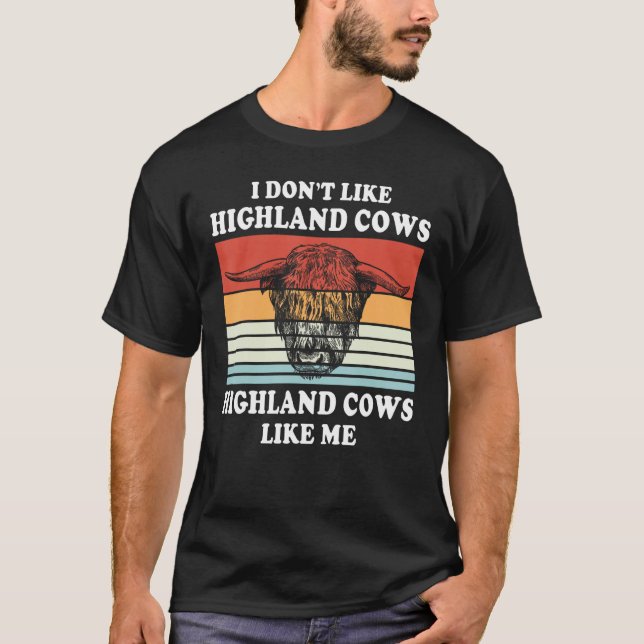 T-shirt Highland Cows Farmer Animal Cattle Cow (Devant)