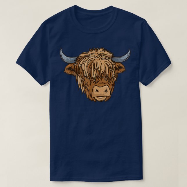 T-shirt Highland Cows Farmer Scottish (Design devant)