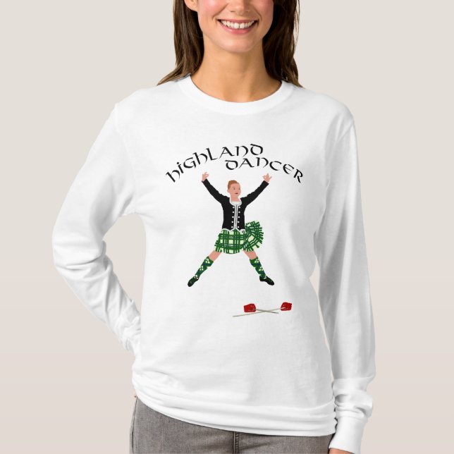 T-shirt Highland Dancer Ghillie Callum Sword Dance (Devant)