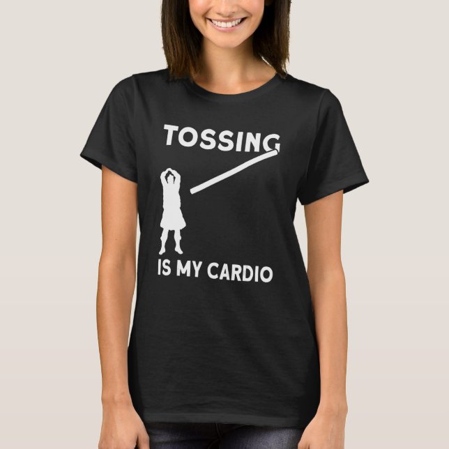 T-shirt Highland Games Caber Toss Heavy Athlete  Scottish  (Devant)