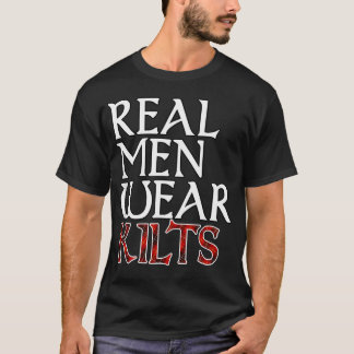 T-shirt Highlander Games Tartan Rouge Carreaux Vrai Hommes