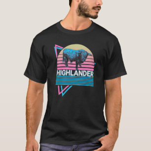 T-shirt Highlander Vache des Highlands Écossaise Rétro