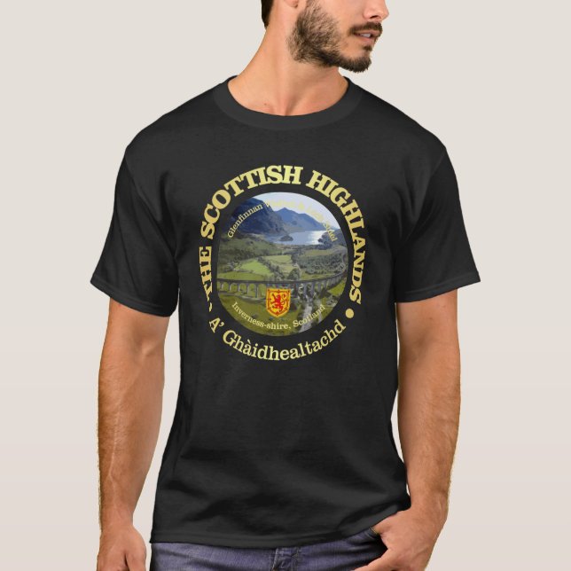 T-shirt Highlands écossais rétro drôle (Devant)