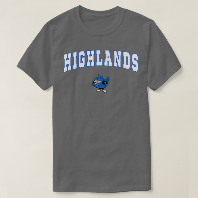T-shirt Highlands High School Bluebirds (Design devant)