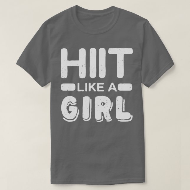 T-shirt Hiit Comme Une Fille Tabata Fitness Fitness (Design devant)