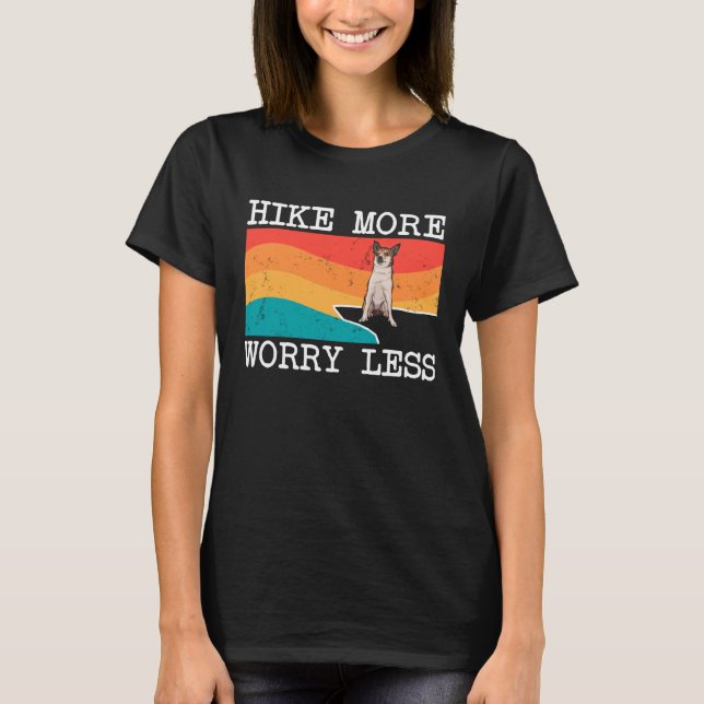 T-shirt Hike More Worry Less Norwegian Lundehund Graphic H (Devant)