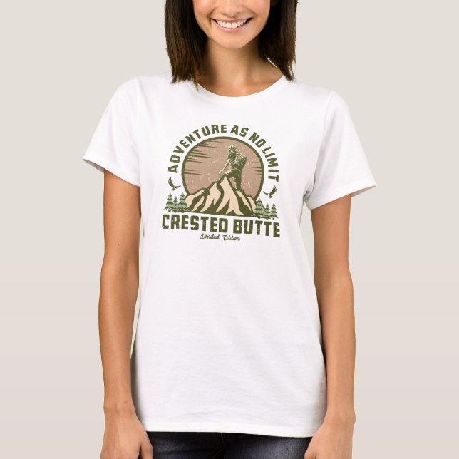 T-shirt Hike Sunset Hike Butte Retro Crested (Devant)