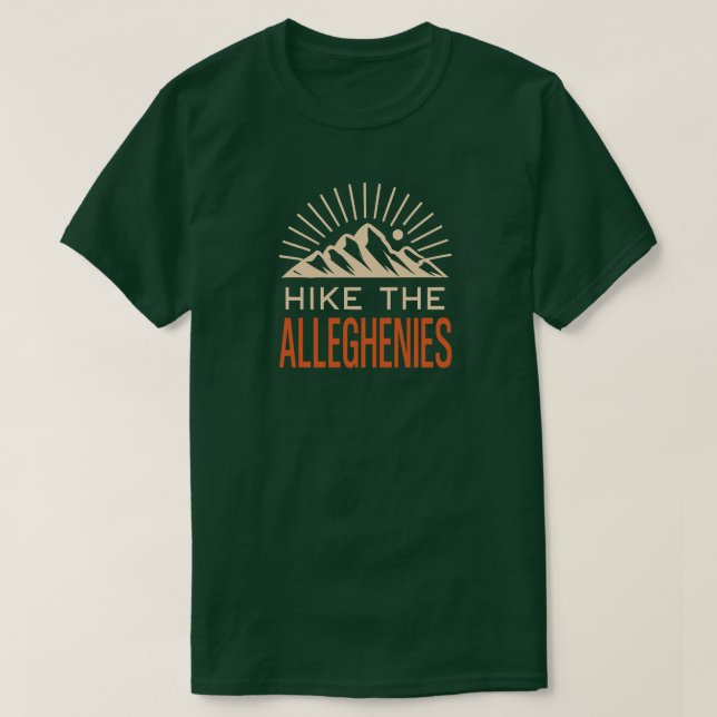 T-shirt Hike The Allegheny Mountains Sunburst (Design devant)