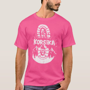 T-shirt Hiker Korsika France Randonnée Vacances Ski