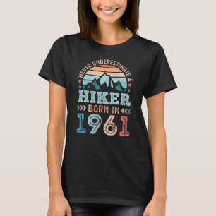 T-shirt Hiker né en 1961 60e anniversaire Randonnée Retro