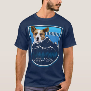 T-shirt Hiking And Dog Kinda Day Cardigan Welsh Corgi386