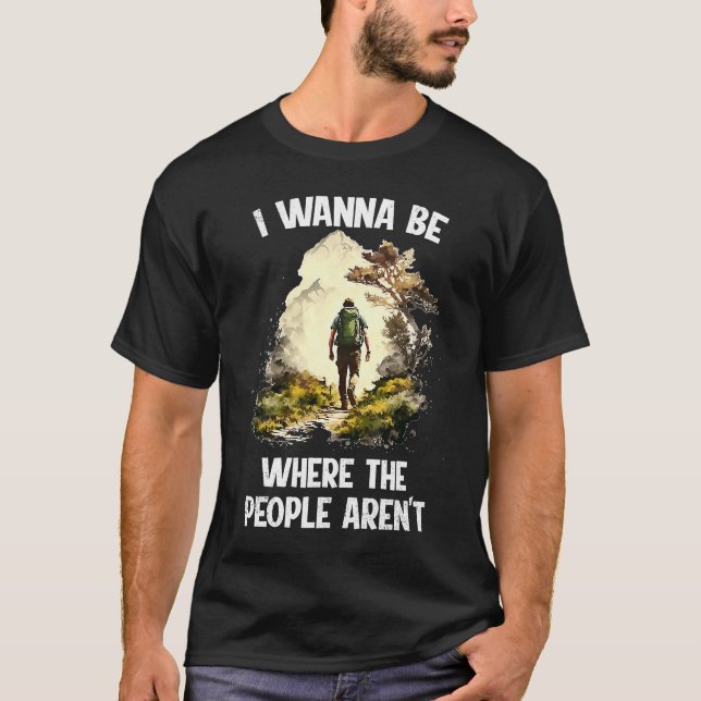 T-shirt Hiking mountaineer no people peace alone walking   (Devant)