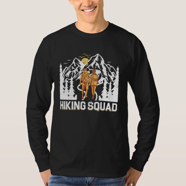 T-shirt Hiking Squad Camping Hiking Team Outdoor Activity  (Devant)