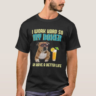 T-shirt Hilarié Lecteur de Fil Travailler dur pour Boxer C