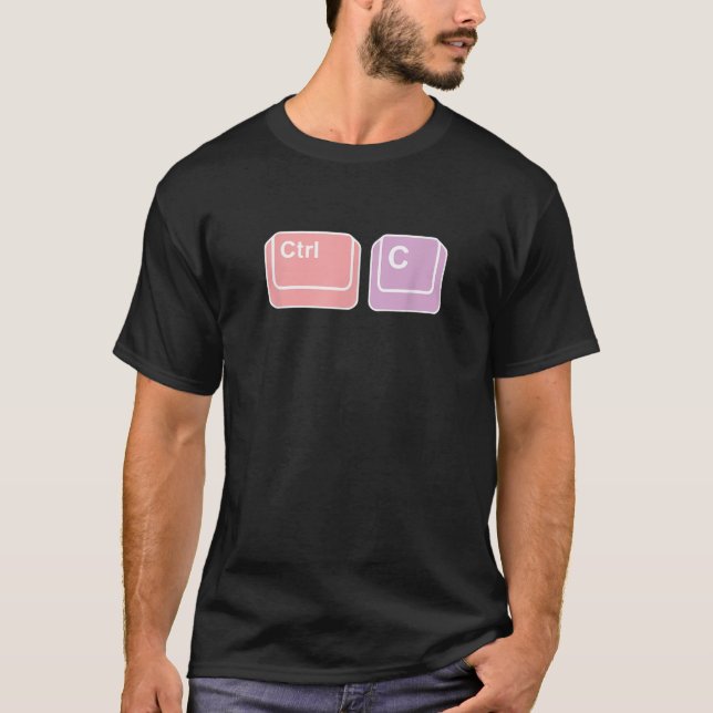T-shirt Hilarious Ctrl C Geek d'ordinateur cadeau (Devant)