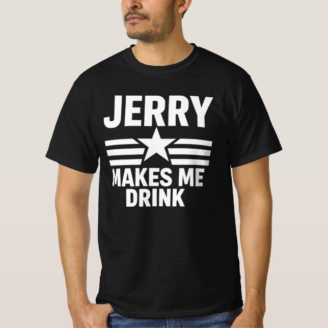 T-shirt Hilarious Jerry Me Fait, J'Aime Dallas, Je Coeur D (Devant)