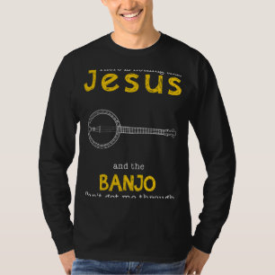 T-shirt Hilarious Jesus & Banjo Slogan Tee  Inspirationne