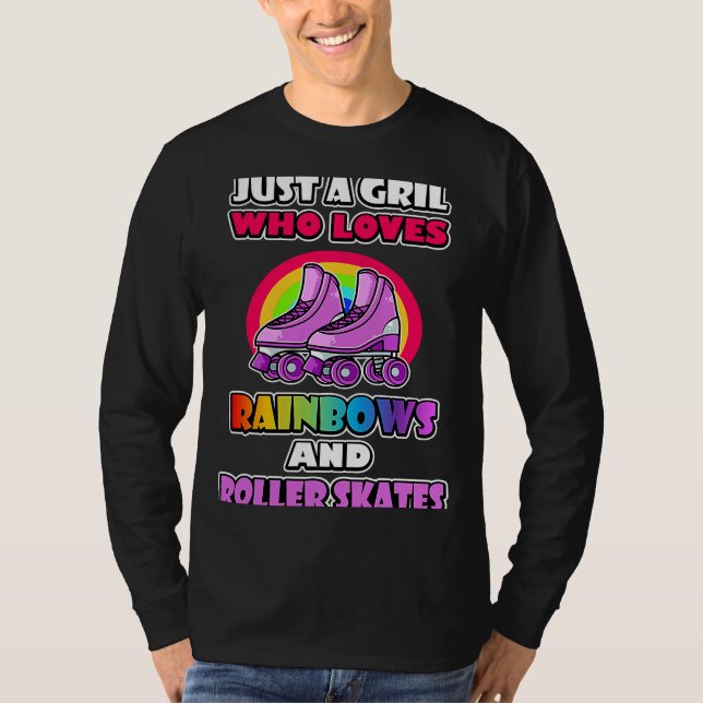 T-shirt Hilarious Roller skate arc-en-ciel Mème pour un ro (Devant)