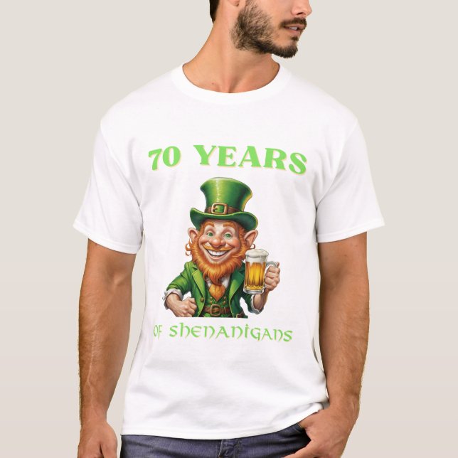 T-shirt Hilarious Saint Patrick's 70th Birthday Milestone (Devant)