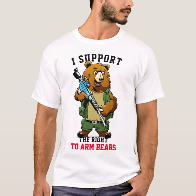 T-shirt Hilarious Support Right To Bear Arms drôles de che (Devant)