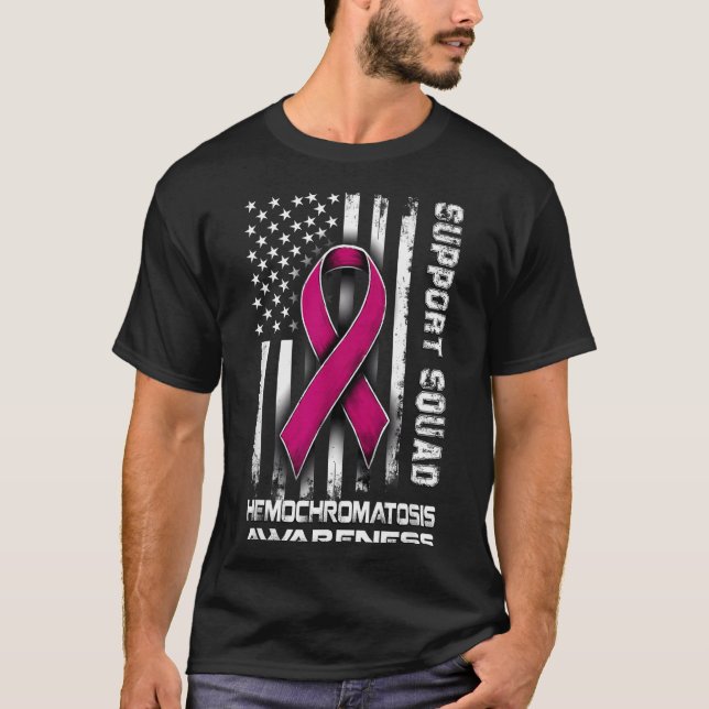 T-shirt Hilarious Support Squad Hemochromatosis Awareness (Devant)