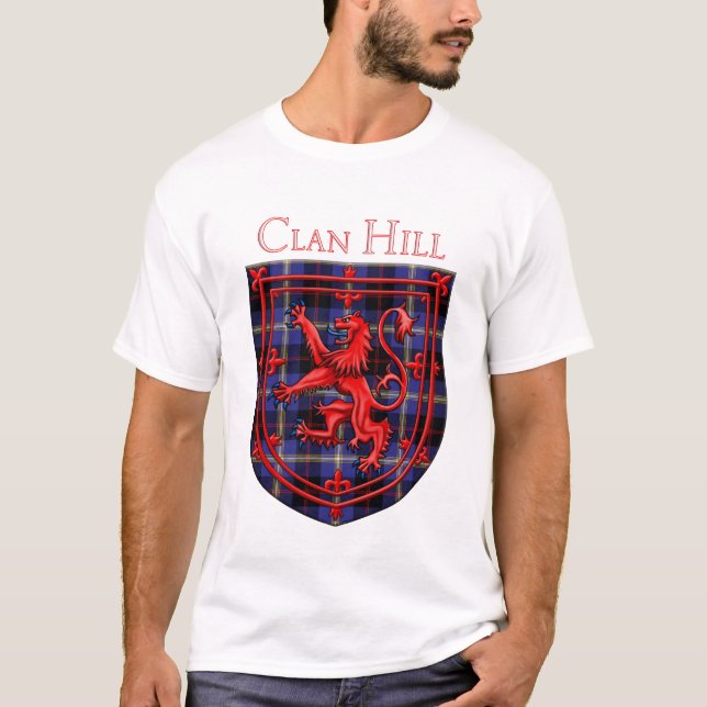 T-shirt Hill Tartan Scottish Plaid Lion Rampant (Devant)