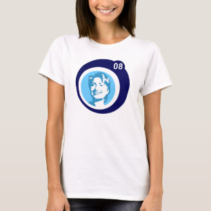 T-shirt hillary clinton 08. bulles bleues.