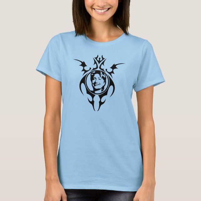 T-shirt hillary clinton 08. tribale. (Devant)