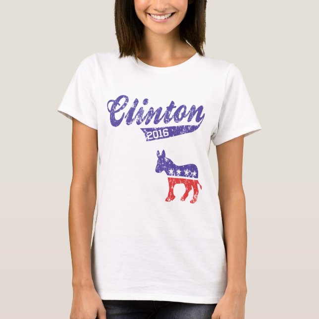 T-shirt Hillary Clinton 2016 Démocrate sportifs (Devant)