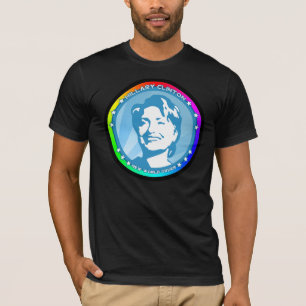 T-shirt hillary clinton. arc-en-ciel.