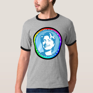 T-shirt hillary clinton. arc-en-ciel.