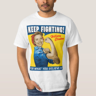 T-shirt Hillary Clinton continuent le combat