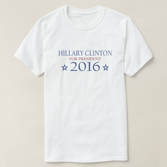 T-shirt Hillary Clinton pour le président 2016 (Design devant)