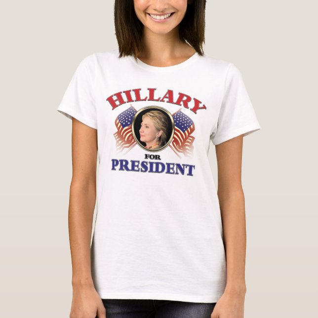 T-shirt Hillary Clinton Présidente 2016 (Devant)