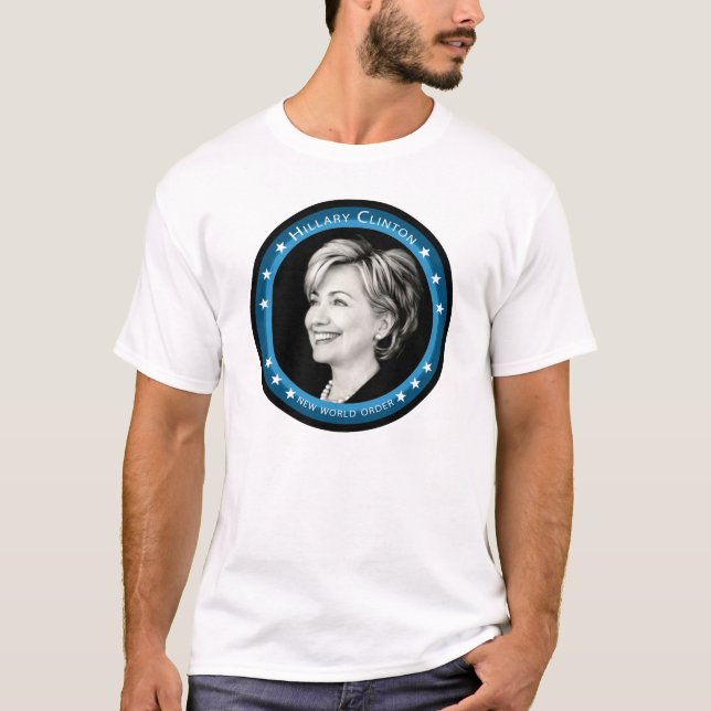 T-shirt hillary clinton : rayons bleus : (Devant)