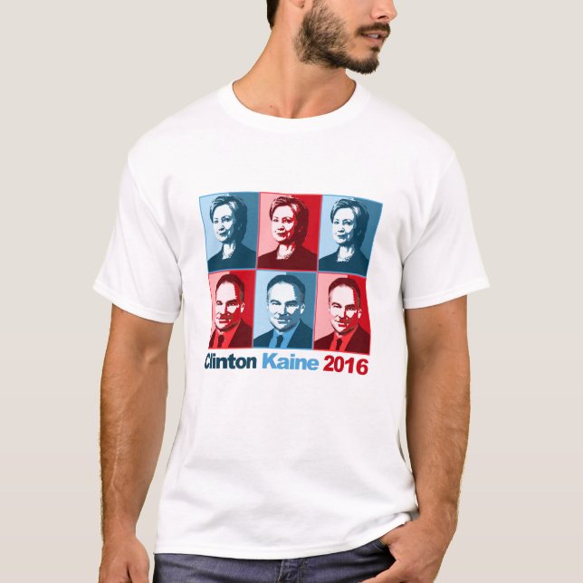 T-shirt Hillary Clinton Tim Kaine 2016 (Devant)