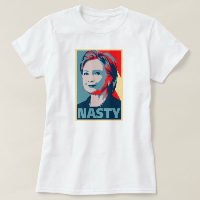 T-shirt Hillary Clinton une femme méchante ? Vote méchant (Design devant)
