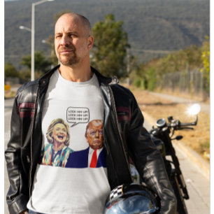 T-shirt Hillary Drôle Dit Verrouiller Trump