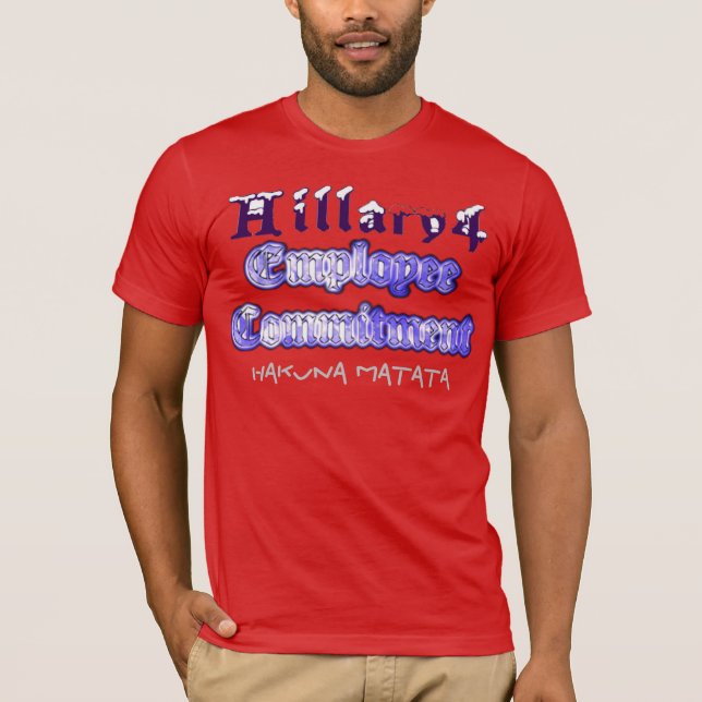 T-shirt Hillary USA vote présidente Engagement de l'employ (Devant)