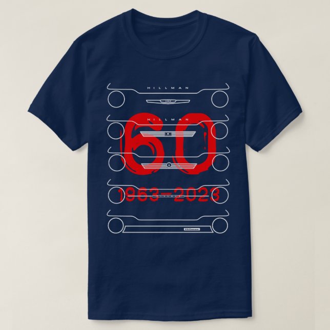 T-shirt Hillman Imp classique évolution britannique blanc  (Design devant)