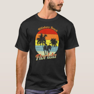 T-shirt Hillsboro Beach Floride Palmiers tropicaux rétro