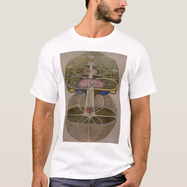 T-shirt Hilma Af Klint, Arbre De Connaissances No1 Art Abs (Devant)
