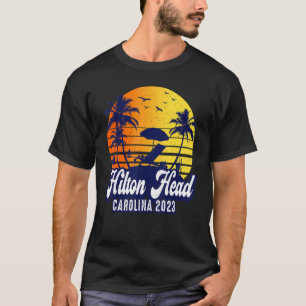 T-shirt Hilton Head 2023 Carolina Sunset Beach Retro