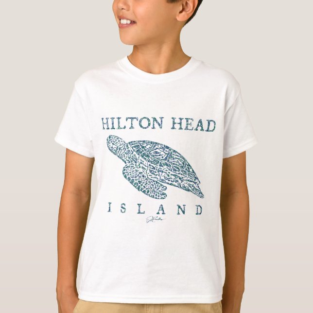 T-shirt Hilton Head Island, SC, Tortue marine (Devant)