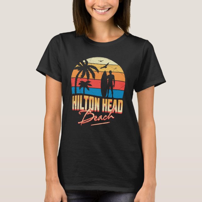T-shirt Hilton Head South Carolina Surfing Surf Summer Vac (Devant)