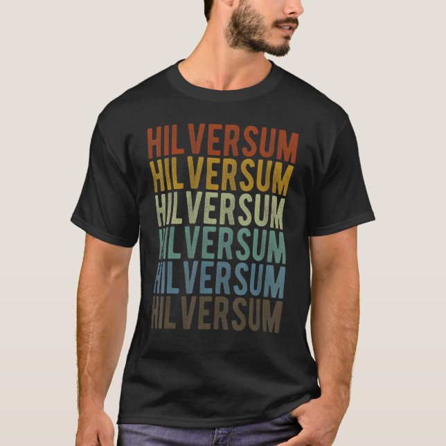 T-shirt Hilversum City Pays-Bas Retro (Devant)