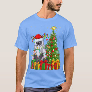T-shirt Himalaya Chat Éclairage Xmas Arbre Himalaya Chat C