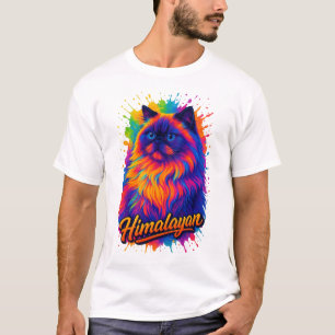 T-shirt Himalaya Chat Pop Art - Neon Street-Art coloré