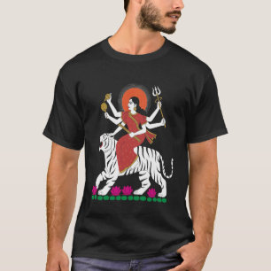 T-shirt Hindouisme bohème Durga Puja Dieu hindou Style Boh