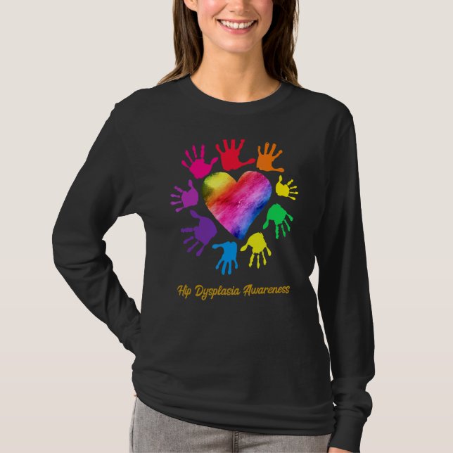 T-shirt Hip Dysplasia Sensibilisation mains Hip Dysplasia (Devant)
